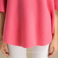 China Venta al por mayor Otoño Invierno O-Collar Batwing Sleeves Lady 100% Cashmere Sweater